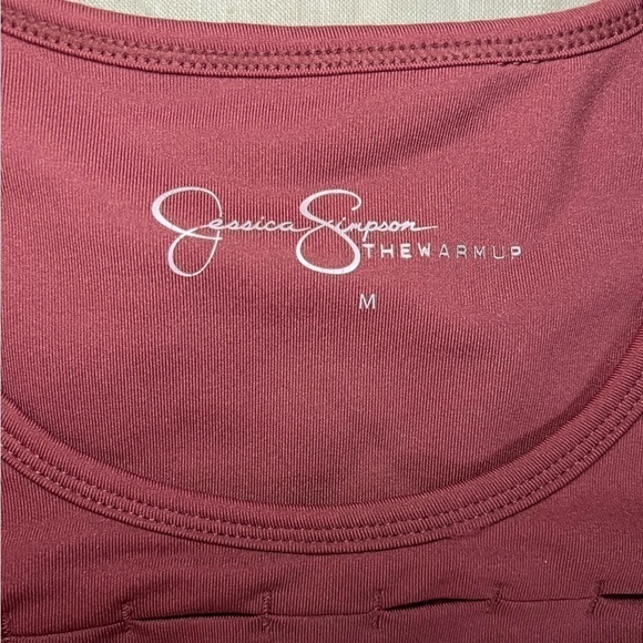 Jessica Simpson The Warmup Cut Out Scoop Neck Sports Bra Size Medium - Picture 5 of 14